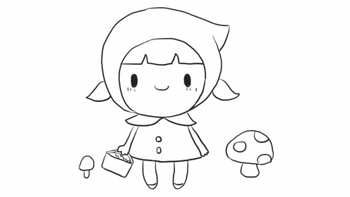 小红帽幼儿亲子简笔画 宝宝轻松学画画