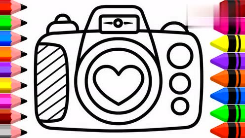 少儿早教绘画启蒙 卡通画简笔画相机涂色 开发儿童绘画天分不错啊