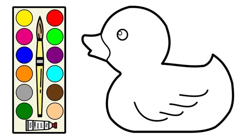 亲子简笔画:一笔画个小鸭子