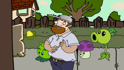 pvz动画版,植物真的好暖心,为戴夫庆生真是太美好了