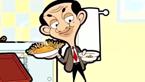 《mr bean》可怜的泰迪熊,憨豆先生故意把薯条给它看