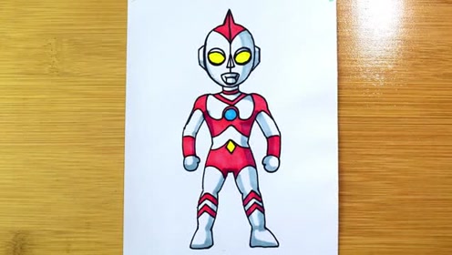 萌萌哒q版爱迪奥特曼简笔画