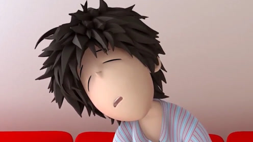 搞笑动画《闹钟》,男人每天早上定几十个闹钟,最后还是没能起床