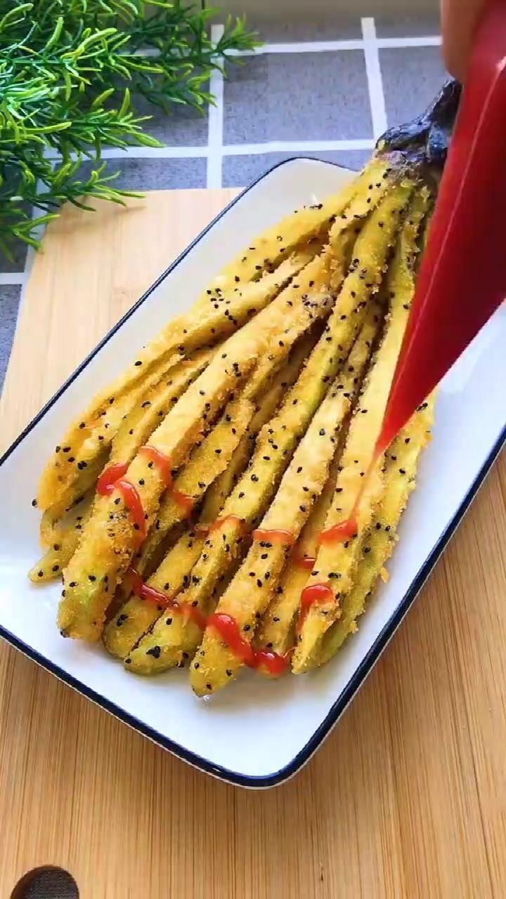 脆皮网红茄子,快学会做给孩子吃吧