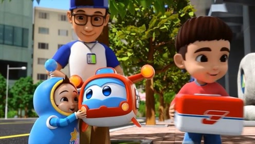 超级飞侠:乐迪带着萌宠乐宝派送包裹,送给穿着彩蛋衣的小baby!