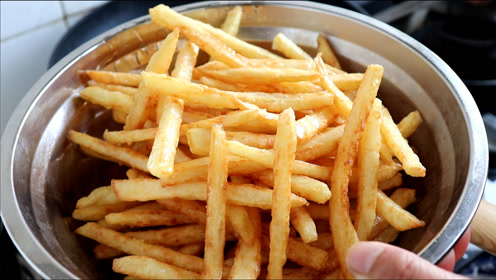 教你在家炸薯条,成本不到3块钱,一做一大盆,学会不用出去买了