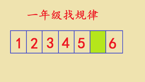 一年級找規律:1,2,3,4,5,(),6