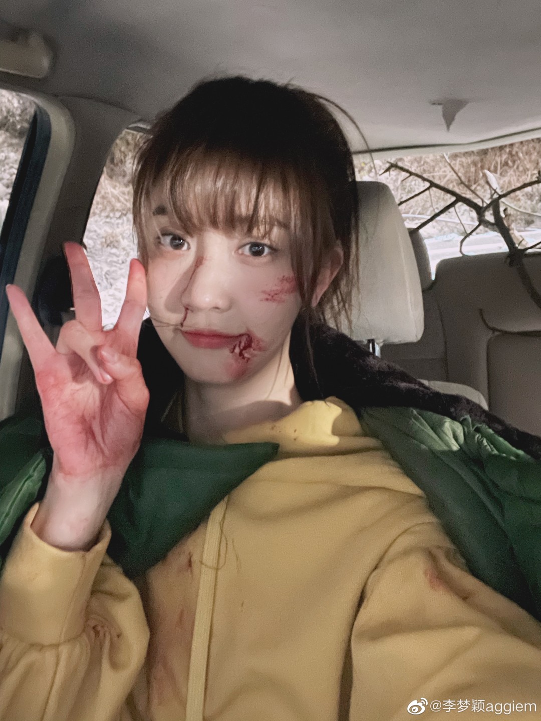 最近的零零碎碎 杀青了,可以回家过年了 染了头  还烫了一下,  就不