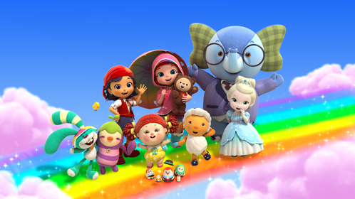 girl magically transports to rainbow village, a whimsical land