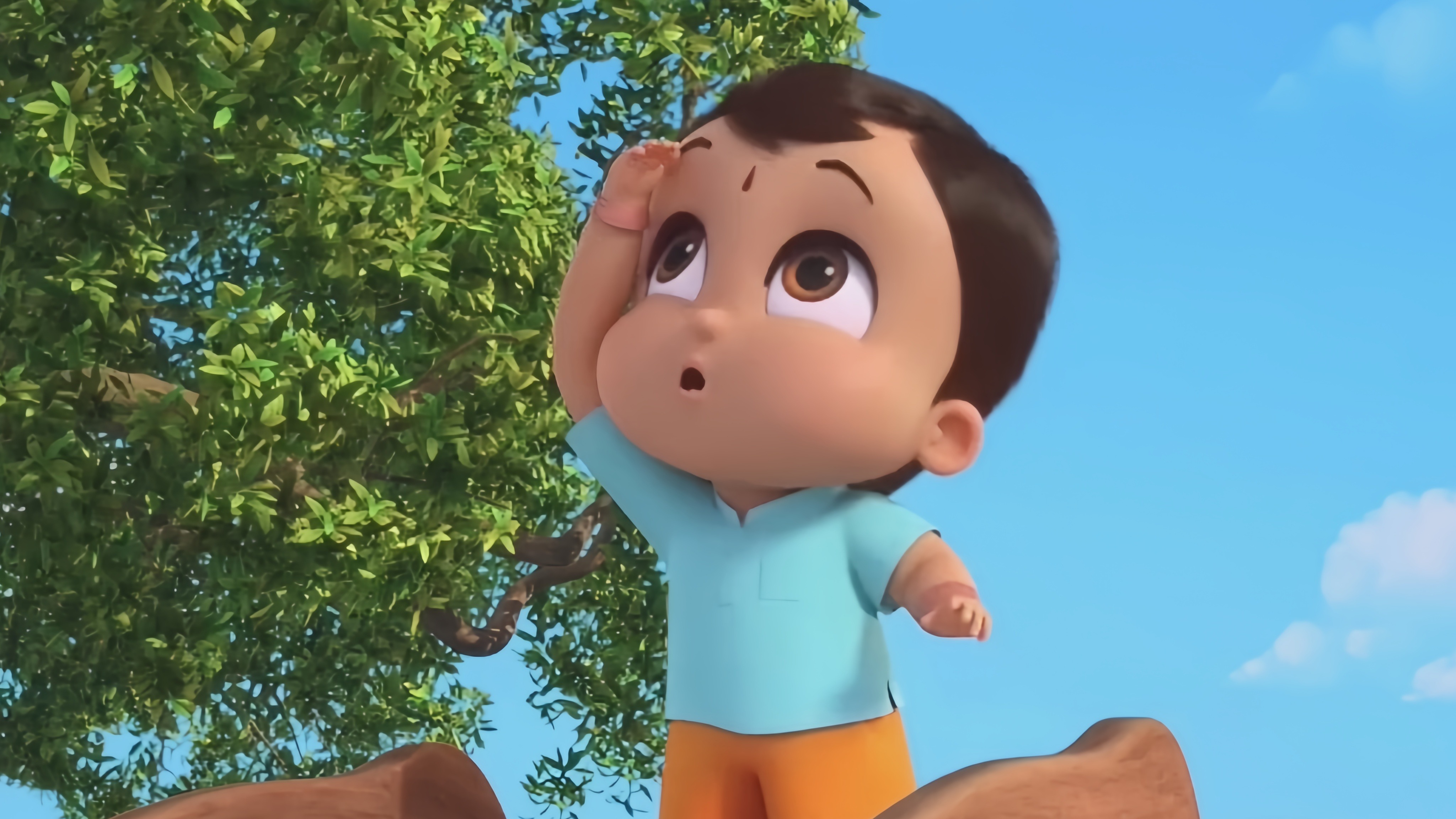 小朋友们快来看小虎怎么救出小伙伴和赶走狮子的,他真的好强大呀#儿童