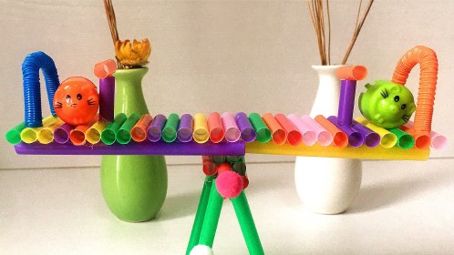 用吸管和雪糕板做一个手工摩天轮,简单吧_高清1080p在线观看平台_腾讯