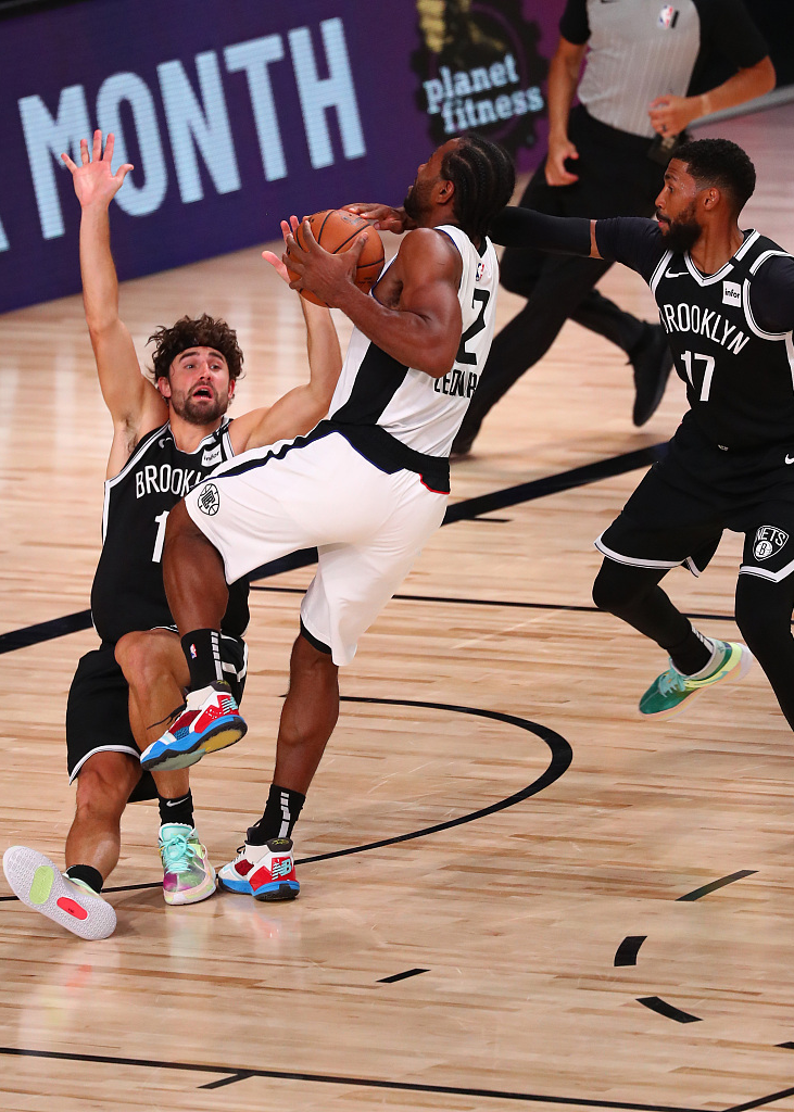 篮网vs快船原声回放