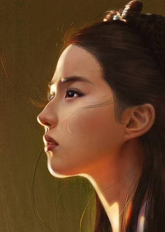 刘亦菲转手绘丨明星头像丨手绘教程丨王氏教育集团