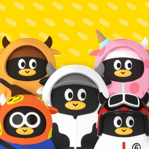 「qqfamily」qqfamily upup牛系列 潮玩手办 245