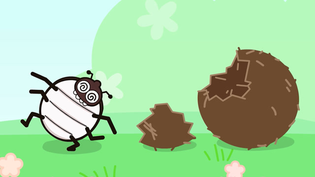 球掉了一块砸到了屎壳郎