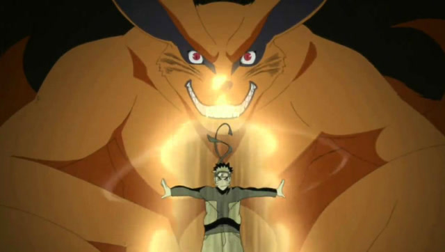 火影忍者amv鸣人正式和九尾和解第一次开完全体九尾模式