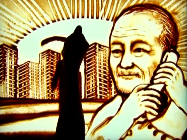 父亲节催泪沙画