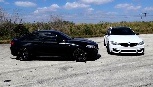 宝马m2遇到大哥m3,一脚油门后,这差距太大刚起步就被秒杀了!