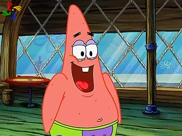 海绵宝宝:派大星看到什么了这么的开心呀?