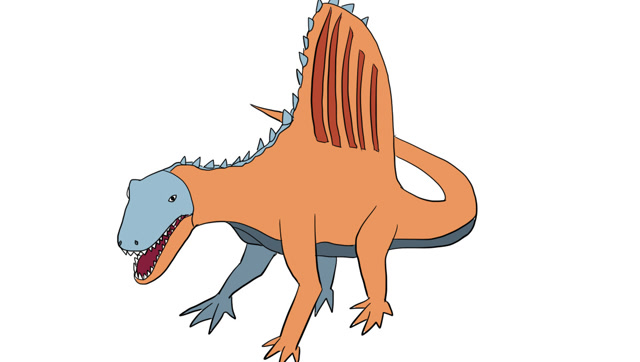 恐龙世界之亚利桑那龙儿童卡通简笔画