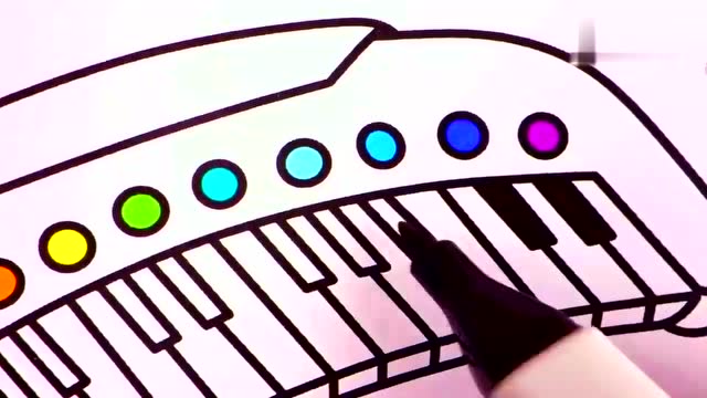 早教简笔画,宝妈必学,教宝宝画1架电子琴,音乐让生活更美好!