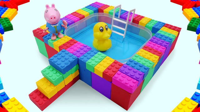 趣味太空沙diy游泳池,好好玩的样子