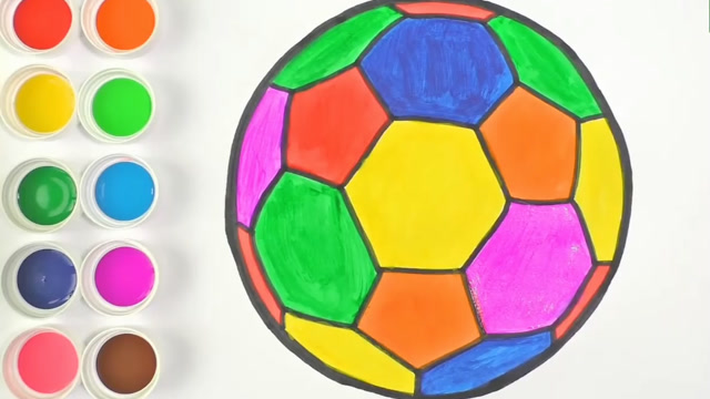 趣味简笔画:画个彩色足球玩玩