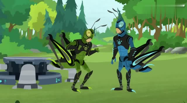 动物兄弟变身成了蚱蜢后的第一跳尴尬了,肯定很疼吧!