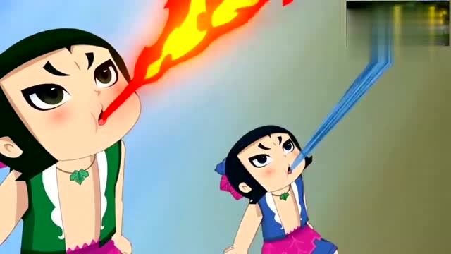 《葫芦娃》水娃火娃竟然联合攻击!他们是用什么方法打倒妖精的?