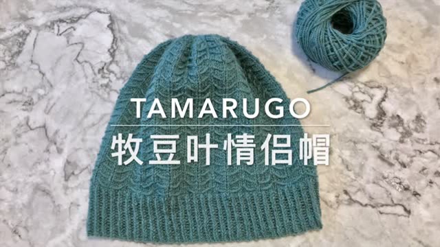 棒针编织 牧豆叶情侣帽子视频教程tamarugo帽子收针技巧