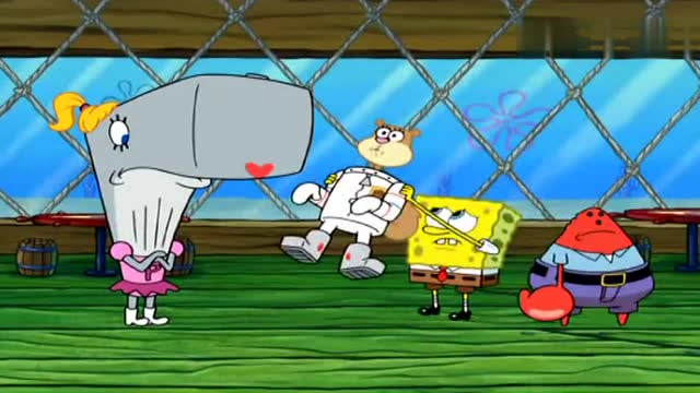 派大星用这招亲了珊迪的嘴,这种要吻的方式真的聪明啊