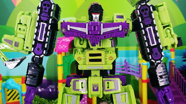 变形金刚工程汽车人6合1变身超级机器人小力神!