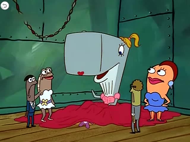 海绵宝宝:鲸鱼妹妹结婚了,大家都来参加他的婚礼了.