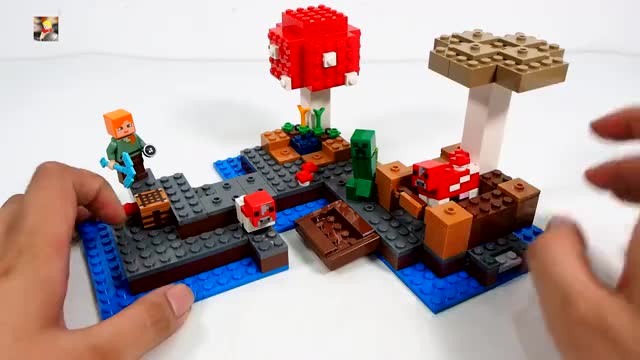 乐高搭建乐高我的世界21129蘑菇岛评测