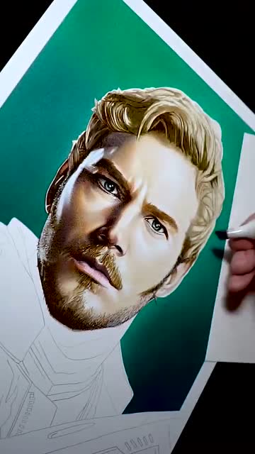 一拳打出复联4的男人,手绘星爵