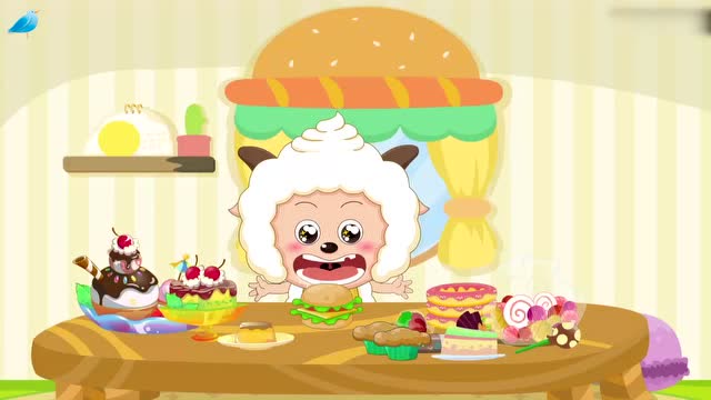 喜羊羊与灰太狼:懒羊羊看到了很多零食,很是开心啊.