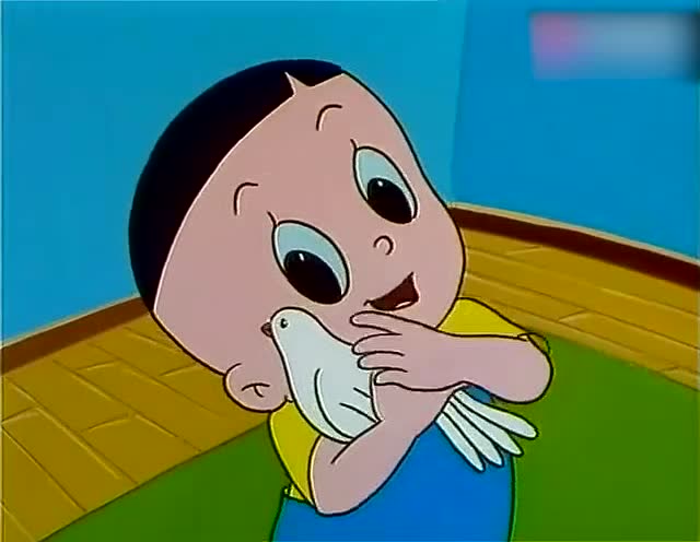 大头儿子小头爸爸:大头看到一只小鸽子,想要把它带回家