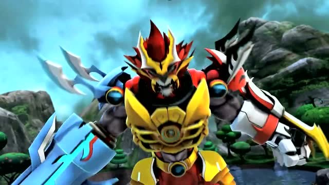 猪猪侠变成五灵王再次与魔龙王对战!