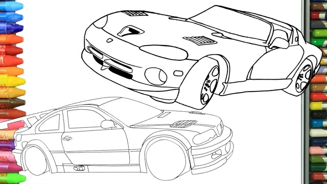 儿童简笔画:超酷红色跑车