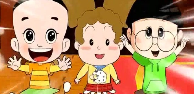 大头儿子邀请小明棉花糖玩游戏,简直太开心了