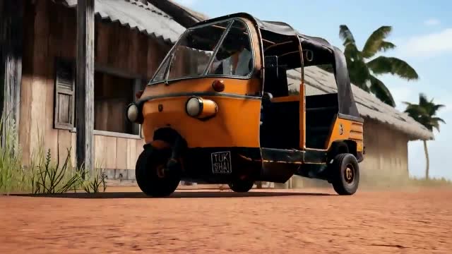 绝地求生:新载具三轮车,可以用来游戏里拉客赚钱