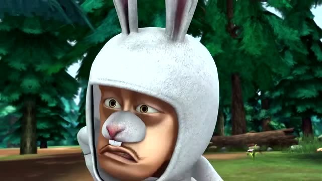 打扮成兔子的光头强,完成一系列体能训练,太棒了