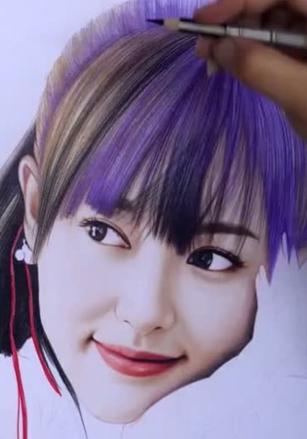 手绘 大神手绘紫萱详细过程,我看是看懂了,可我的手不听使唤