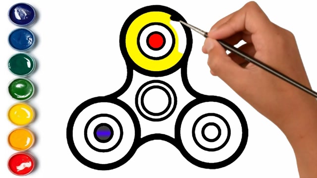 亲子简笔画:可爱指尖陀螺做做