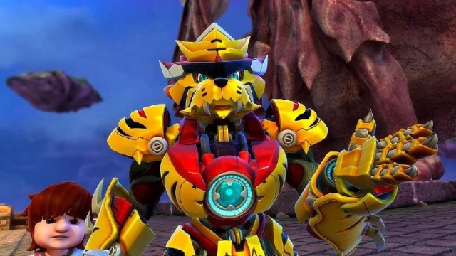 三代铁拳虎竟然同时出现了,但不论怎么看,还是猪猪侠的铁拳虎最帅