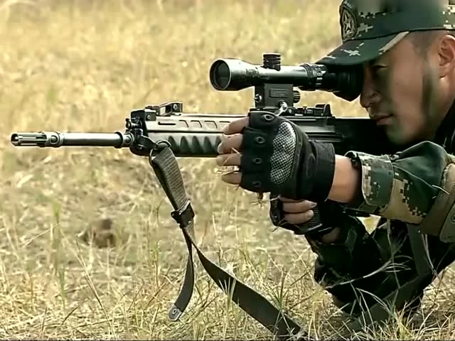 首长亲自检阅狙击手何晨光,果然是百步穿杨,没给特种兵丢人