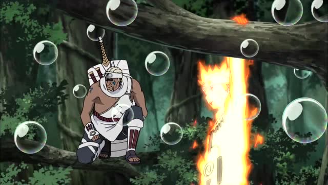 火影:六尾人柱力羽高的水遁·泡沫之术!