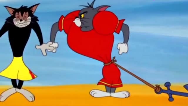 猫和老鼠:汤姆猫海滩上练肌肉