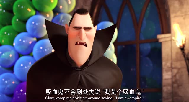 精灵旅社2强尼将自己伪装成了吸血鬼并学习如何说话