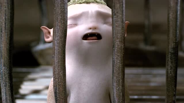 奶爸一回头小胡巴以为要带它走,小胡巴伤心的哭了